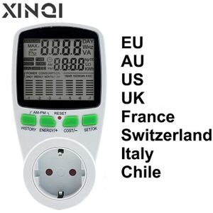 Eu Franse Us Uk Au Meten Digitale Lcd Energy Meter Wattmeter Wattage Elektriciteit Kwh Outlet Power Meter