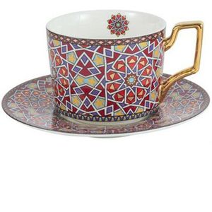Marokkaanse Koffiekopje Europese Thee Cup Set En Schotel Afternoon Tea Koffie Drinkware Britse Stijl Afternoon Tea Cup