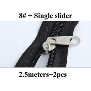 Meetee 8 #10 #2.5Meter Nylon Spoel Rits Dubbele Side Sliders Open-End Voor Rugzak Vissen Zakken tent Naaien Accessoires ZA209