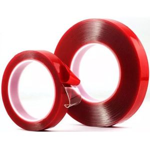 3M Lange Transparante Sterke Non-marking Waterdichte Dubbelzijdige Tape Rood Film Acryl Auto-onderdelen Hoge Temperatuur weerstand