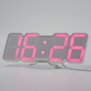 3D LED Digitale Wandklok Draadloze Afstandsbediening USB Klokken LED Display Wekker Met Temperatuur/Datum Geluid Controle Tafel horloge