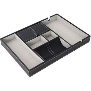 Xd-Valet Lade Voor Mannen, Edc Lade, Nachtkastje Organizer, Tafel Organisator, Opladen Station, vangen Alle, Dressoir Lade, Zwart Fau