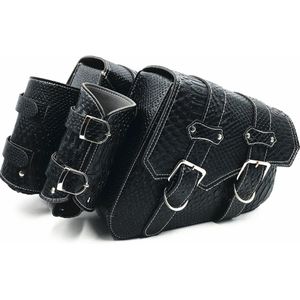 Pu Leer Motorfiets Links Rechts Zadeltassen Black Tool Opbergtas Fles Hold Voor Harley Sportster