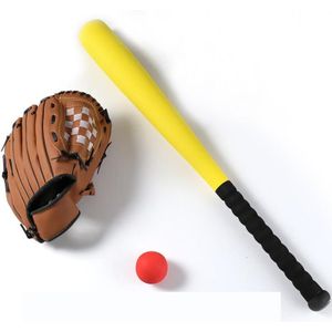Kids Super Veiligheid Schuim Honkbalknuppel & Baseball Handschoenen Outdoor Oefening Training Baseball Set Met Zak