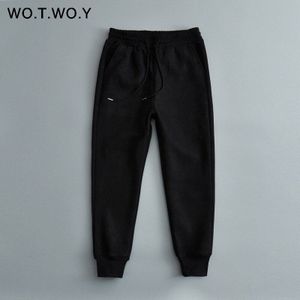 WOTWOY Casual Chammy Wit Kaki Broek Vrouwen Hoge Taille Zakken Taille touw Winter Vrouwelijke Broek Dikke Warme dame joggers