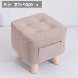 Stof kruk Huishouden mode creatieve sofa woonkamer Volwassen Kid krukken houten bank meubels minimalistische moderne