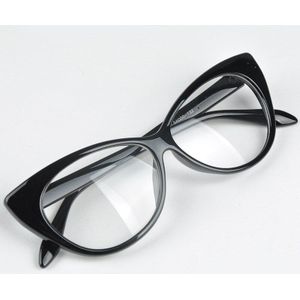 Top Cat Eye Zonnebril Retro Black Women Bril Frame Clear Lens Vintage Eyewear Bril