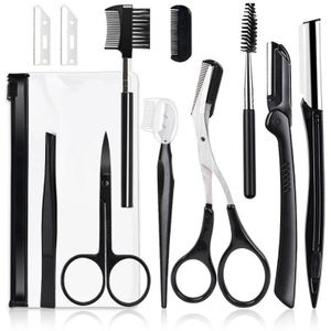 4/6/8 Stks/set Wenkbrauw Trimmer Wenkbrauw Scheermes Kit Rvs Wenkbrauw Scheren Kam Schaar Wenkbrauw Trimmen Gereedschap set