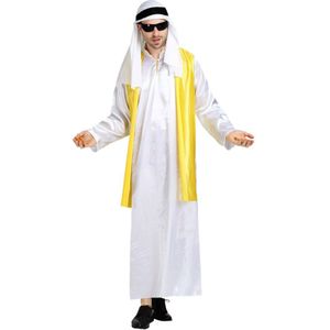 Umorden Volwassen Paar Midden-oosten Arabische Arabische Sheikh Kostuum Cosplay Voor Mannen Vrouwen Purim Halloween Kostuums Arabische Kleding