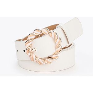 2022 Women Belt PU Leather Metal Pin Buckle Belts For Ladies Waist Belt Twist Ring Buckle Dress Jeans Waistband