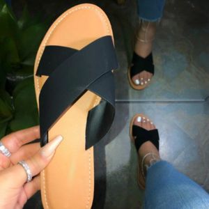 Vrouwen Zomer Effen Slippers Platform Platte Hak Peep Toe Slides Casual Strand Outdoor Sandalen Vrouwelijke Dames Schoenen Zapatos De Mujer