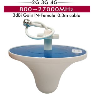 3dBi Gain 2G/3G/4G 800-2700 MHz Indoor Omni Plafond Antenne met N -vrouwelijke Connector 0.3 m Kabel voor Mobiele Telefoon Signaal Booster