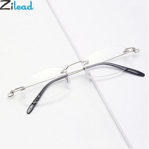 Zilead Aolly Framless Leesbril Business Mannen Vrouwen Prebyopia Bril Brillen Verziendheid Brillen + 1.0 + 1.25 + 1.5...+ 4.0