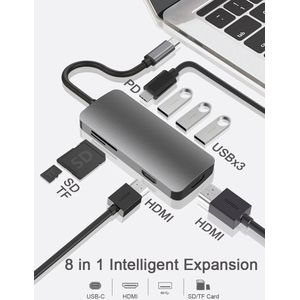 Mst Usb C Hub Laptop Docking Station Usb 3.0 Hdmi Pd Sd Tf Usb Hub Voor Macbook Pro Hp Lenovo samsung Mst Dock