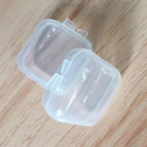 10 Dozen Draagbare Mini Transparant Flip Sieraden Doos Vierkante Plastic Kleine Opbergdoos Geneeskunde Opbergdoos Kleine Sieraden Doos