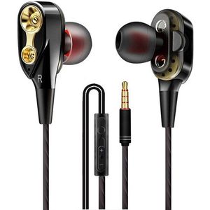 Bedrade Oortelefoon Hoge Bass Dual Drive Stereo In-Ear Oortelefoon 3.5Mm Type C Met Microfoon Computer Oordopjes