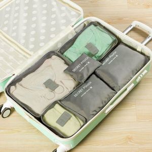 6Pcs Travel Organizer Bag Kleding Pouch Portable Storage Case Bagage Koffer Chic Tassen Unisex Gebruik Reizen Accessoires