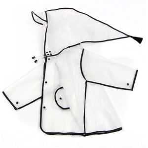 Mode kinderen Regenjas Kinderen Poncho Waterdichte Poncho Regenkleding Eva Hooded Transparante Jongen Meisje Regenkleding Met Zakken