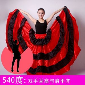 Half-lengte Rok Dans Kostuum Stage Performance Tonen Natie Spaanse Flamenco Vrouwelijke Volwassen Buste Rok Grote Schommel Kostuum H624