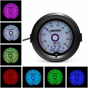 CNSPEED 2 "52mm Car Auto Voltmeter Volt Gauge 9-18V Pointer Voltage Universele Digitale Blauwe Led auto Volt Meter YC101426