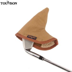Tourbon Retro Golf Club Head Putter Cover Protector Carrier Canvas &amp; Fleece Gewatteerde Golf Tassen Pouch