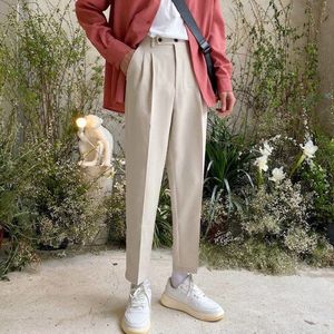 Mannen Casual Enkellange Pak Broek Mannelijke Japan Korea Streetwear Retro Mode Losse Broek