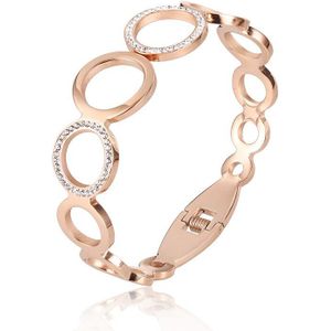 316 Roestvrij Staal Rose Gouden Kristallen Armband Voor Vrouwen Bangle Nikkel Vrij Sieraden Beste Cadeau