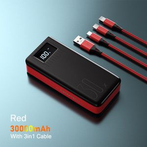 30000 Mah Power Bank Led Digitale Display Dual Usb Snel Opladen Power Bank Voor Samsung Iphone 11 Pro Externe Batterij poverbank