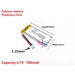 PH 1.25 2pin 702050 3.7V 700MAH Universele Li-Ion batterij voor tablet pc 7 inch 8 inch 9 inc hoofdtelefoon DVD E-Book bluetooth camera