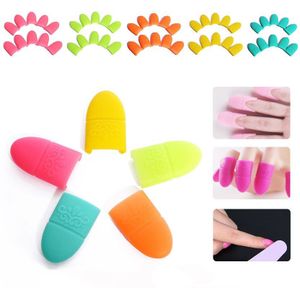 Elecool 10Pcs Vrouwen Siliconen Nagellak Remover Soak Off Cap Uv Gel Polish Remover Wrap Clip Nail Art Soaker nail Cleaner Tool