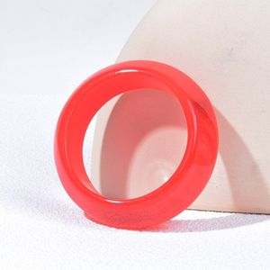 Koreaanse Mode Transparante Hars Acryl Grote Wide Bangle Voor Vrouwen Geometrische Party Kleurrijke Cirkel Sieraden Meisjes