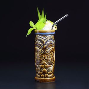 390Ml Hawaii Keramische Tiki Mok Creatieve Porselein Bier Wijn Mok Cup Pasen Islander Bar Tool