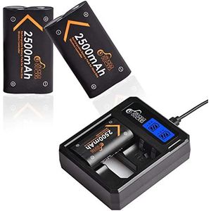 3X2500 Mah Oplaadbare Batterij Voor Xbox One/ Xbox One S/ Xbox One X/ Xbox een Elite Draadloze Controller + Lcd Usb Charger