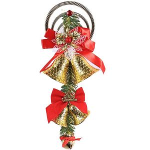 Europese En Amerikaanse Kerst Producten Jingle Bells Legering Diamant Kerst Klokken Rode Bow Bells