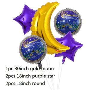1Set 16Inch Eid Mubarak Ballonnen Ramadan Decoratie 10Inch Rose Gold Confetti Ballonnen Voor Moslim Festival Party Decor levert