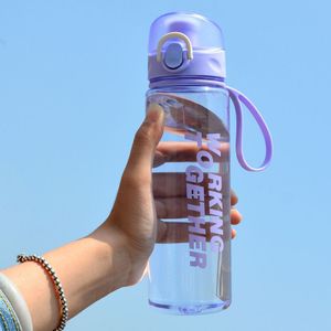 500ML Sport Water Flessen Eiwit Shaker Outdoor Reizen Draagbare Lekvrij Transparante Plastic Student Drinkfles