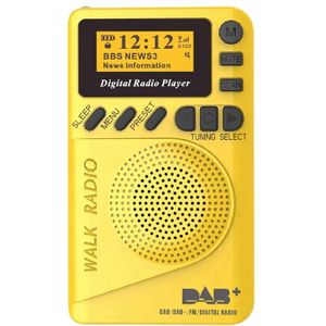 Dab Fm Radio Digitale Radio, Mini Draagbare Handheld Radio, Hoge Gevoeligheid Zweep Antenne, ondersteuning Sd-kaart MP3 Afspelen Functie