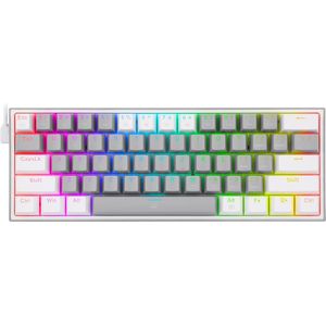 Redragon Fizz K617 Rgb Usb Mini Mechanische Gaming Toetsenbord Rood Schakelaar 61 Toetsen Bedrade Afneembare Kabel, Draagbare Voor Reizen