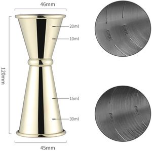 Westmark 2 kleine maatbekers/barmaten, jiggers voor cocktails, elk 2 maten: 2/4 cl en 2/3 cl, roestvrij staal, zilver, 627722E7