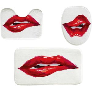 Wc Cover Seat 3 Pcs Antislip Vis Schaal Badmat Badkamer Keuken Tapijt Deurmatten Decor Kussen Toilet Seat cover Mat M50 #