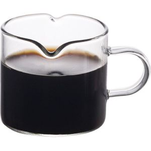 Glas Thee Kopje Koffie Mokken Met Handvat Espresso Kopjes Latte Art Melkopschuimer Opschuimen Jug Creatieve Melk Mokken Drinkware
