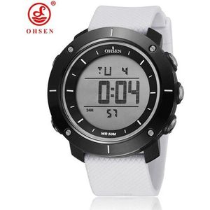 Ohsen Digitale Mode Sport Mannen Horloges Alarm Datum Display Rubber Strap Outdoor Big Size Man Diver Klokken