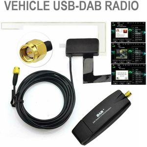 1Set Auto Dab + Antenne Ontvanger Dab Autoradio Tuner Ontvanger Dab Antenne Voor Android Car Stereo Speler Dab antenne