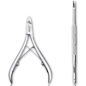 Cuticle Pusher Nipper Set Rvs Nail Dode Huid Remover Schaar Cutter Kit Manicure Tool Stabiele Voetverzorging Hand Toe