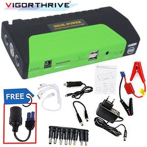 Emergency Auto Booster Mini Draagbare 2USB Voor Benzine Auto Booster Groene Auto Jump Starter 12V Acculader
