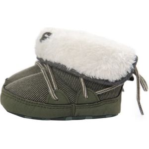 Pasgeboren Baby Jongens Prewalker Zachte Snowboots Faux Fur Lace-Up Laarzen Sneeuw Crib Shoe 0-18M s06