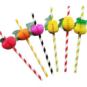 50 Stuks Wegwerp Rietjes Fruit Papier Rietjes Wegwerp Rietjes Drinken Drank Rietjes Feestartikelen