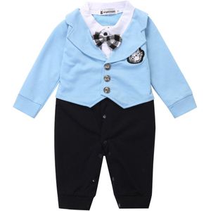 Pudcoco Jongen Jumpsuits 0-24 M Baby Baby Boy Party Gentleman Kleding Romper Jumpsuit Outfit Pak