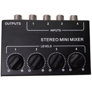 Een + Cx400 Mini Stereo Rca 4-Kanaals Passieve Kleine Mixer Mixer Stereo Dispenser Voor Live En Studio