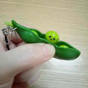 1Pc Squishy Oneindige Squeeze Edamame Bean Pea Uitdrukking Keten Sleutel Hanger Ornament Stress Verlichten Decompressie Speelgoed Antistress